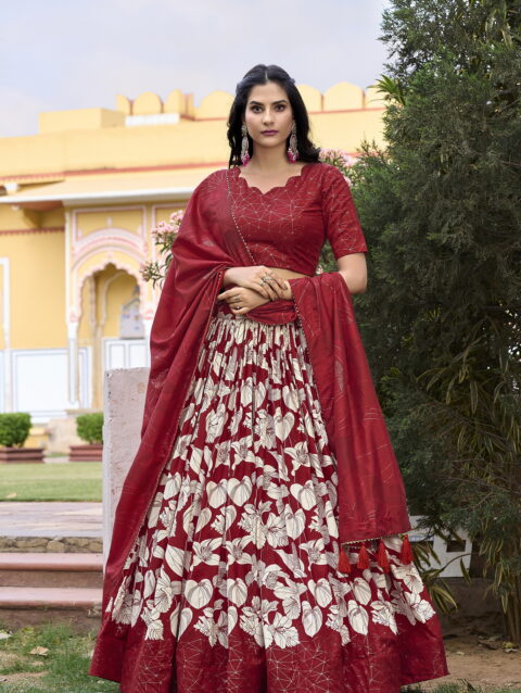 Lehenga Choli Tussar Silk