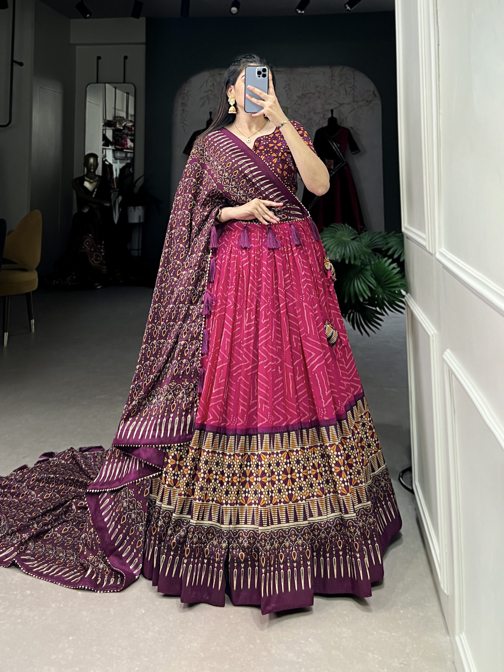 Lehenga Choli Tussar Silk