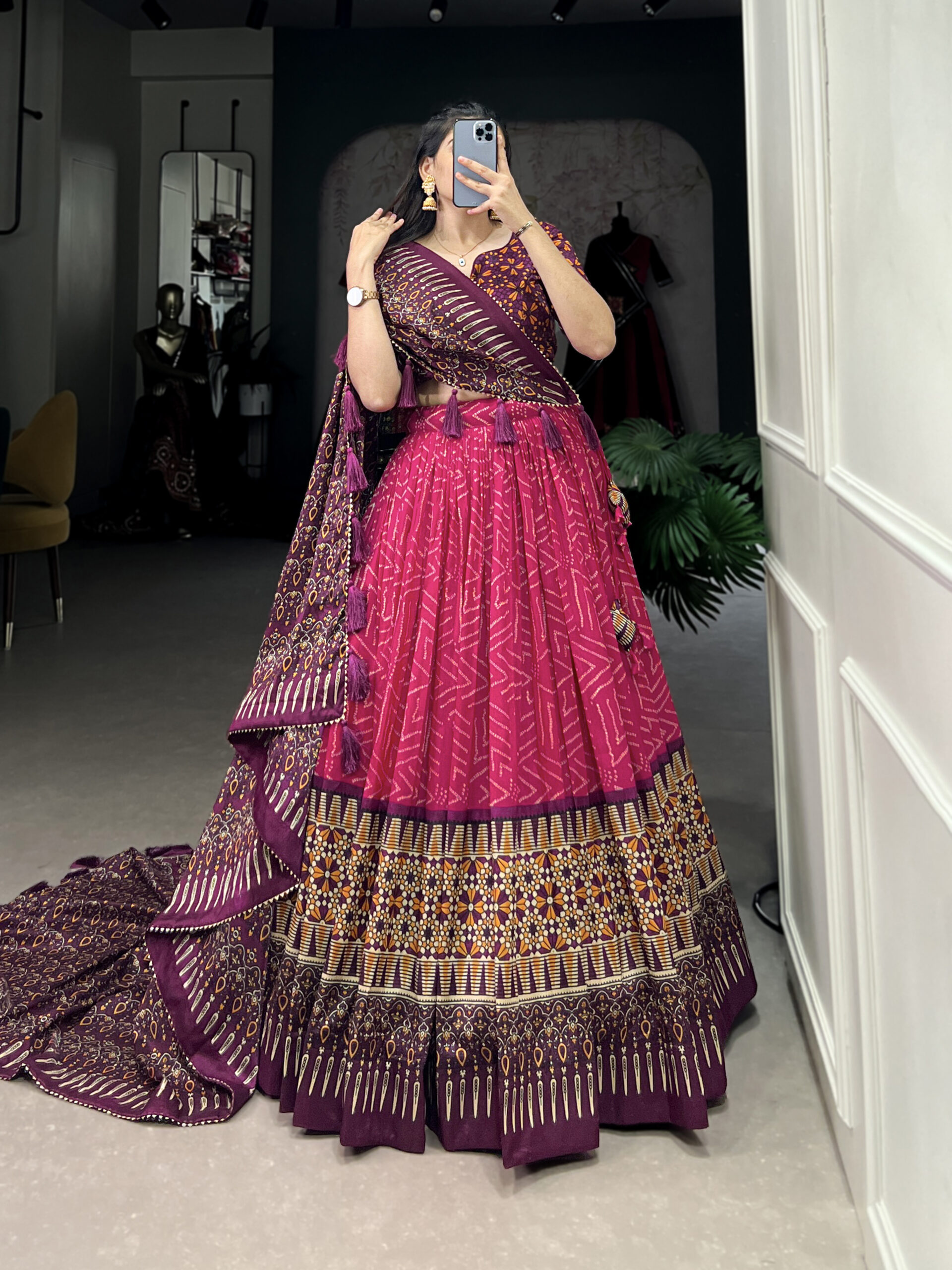 Lehenga Choli Tussar Silk - Image 3