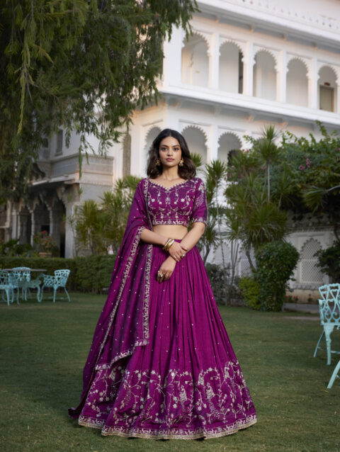 Lehenga Choli Vichitra Silk