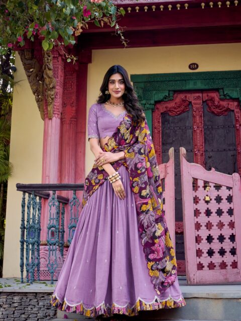 Lehenga Choli Vichitra Silk