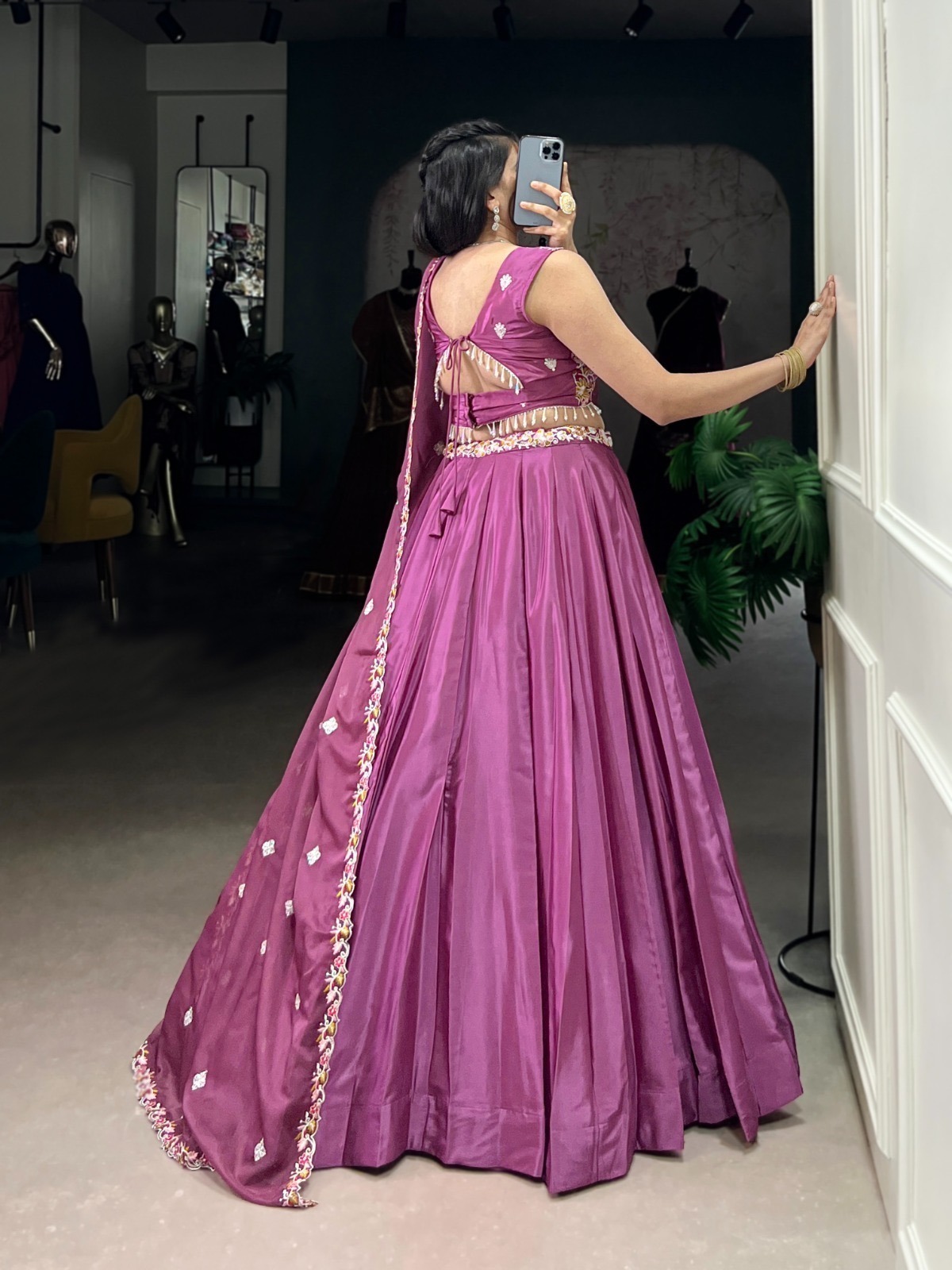 Lehenga Choli Silk Crepe - Image 6