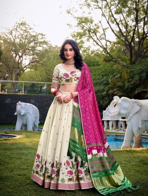 Lehenga Choli Khadi Cotton