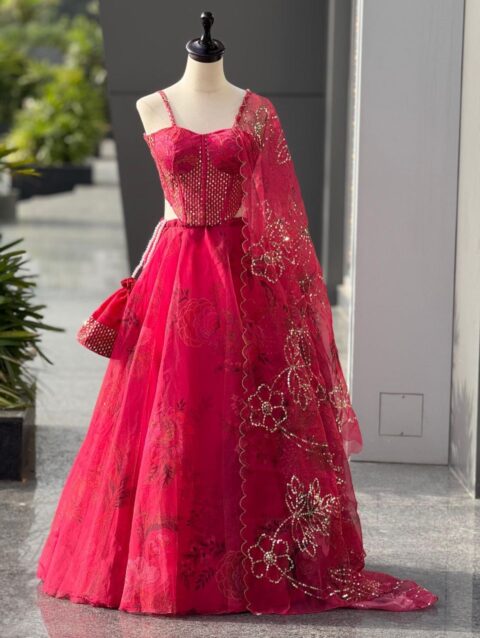 Pure Organza Lehenga Choli