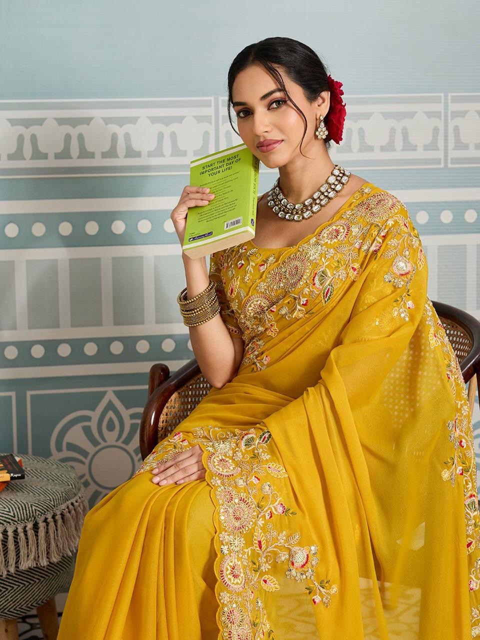 Saree Soft Star Georgette - Image 4