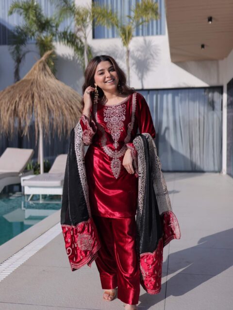 Top Pant Set Velvet